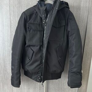 G-Star Black Bomber Jacket with Hooded Design - New Without tags